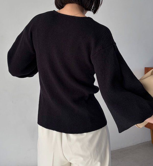  「スラブジップパフカーディガン」|カーディガン|