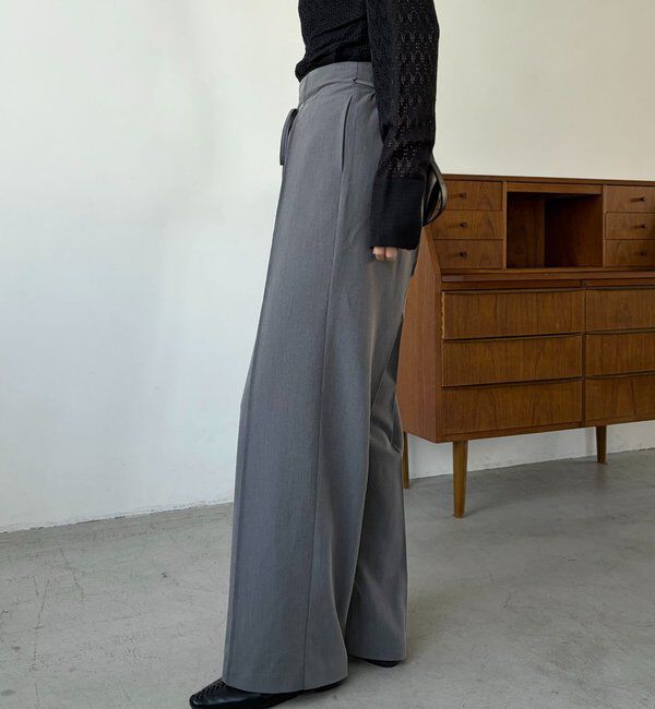  「【低身長サイズあり】ピンタックリボンパンツ」|チノ|