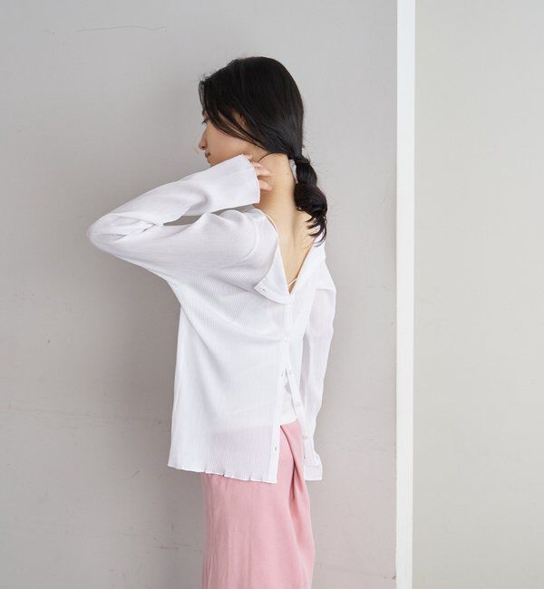  「【26SS予約】プリーツカーディガン」|シャツ・ブラウス|