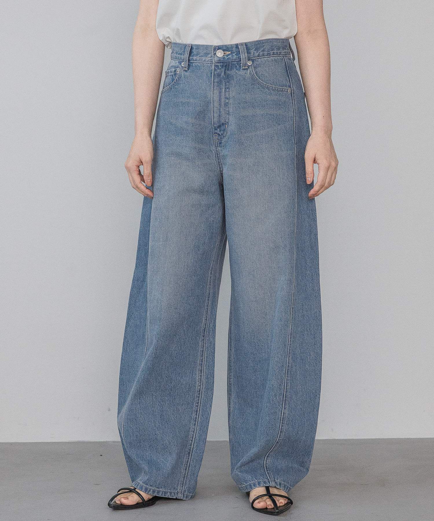 A part by 「Apbコクーンデニムパンツ」|デニム|ブルー