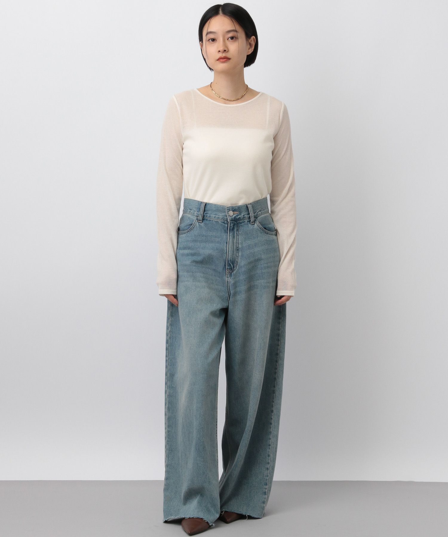 A part by 「ラメリブシアー_長袖」|ニット・セーター|