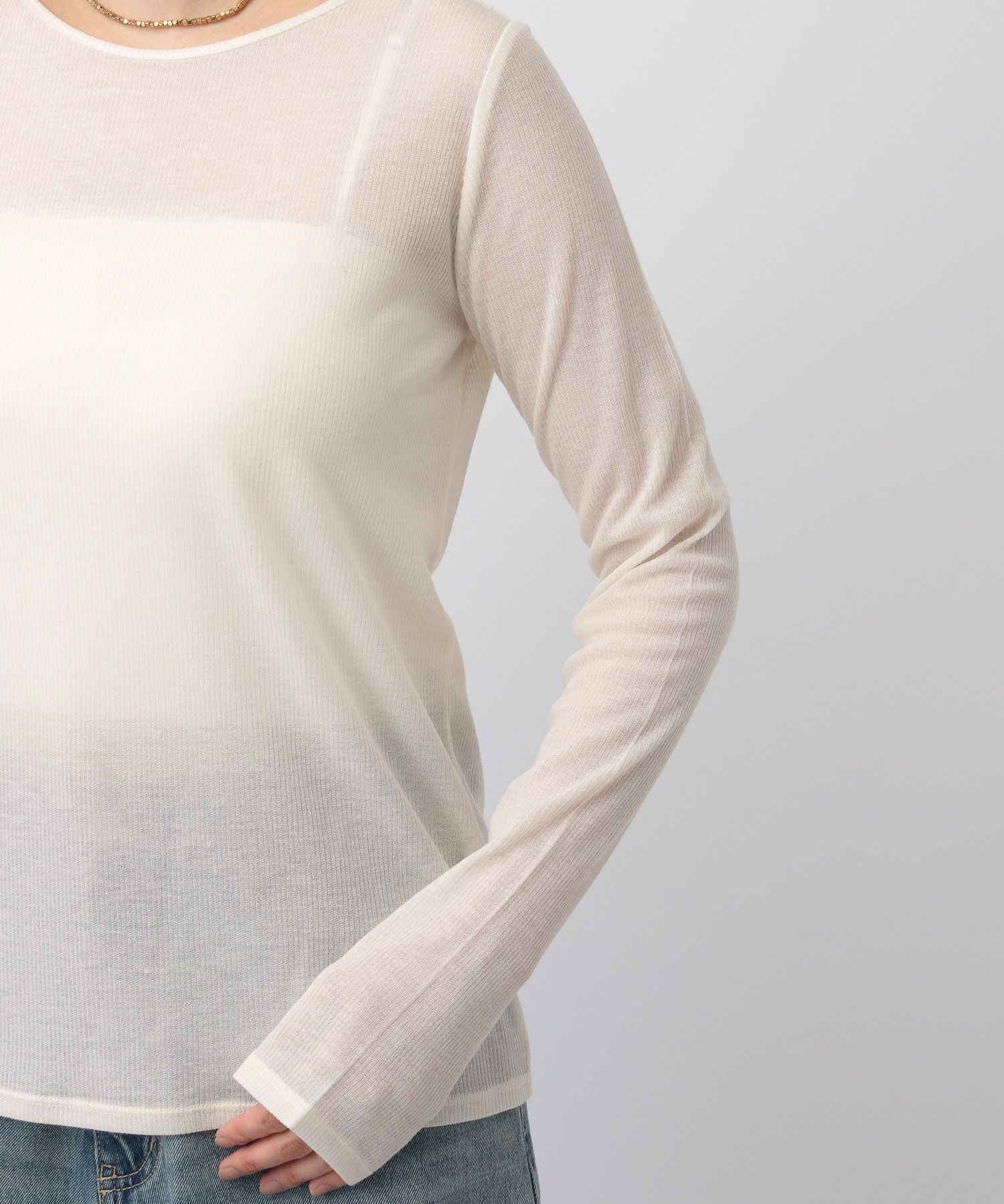 A part by 「ラメリブシアー_長袖」|ニット・セーター|