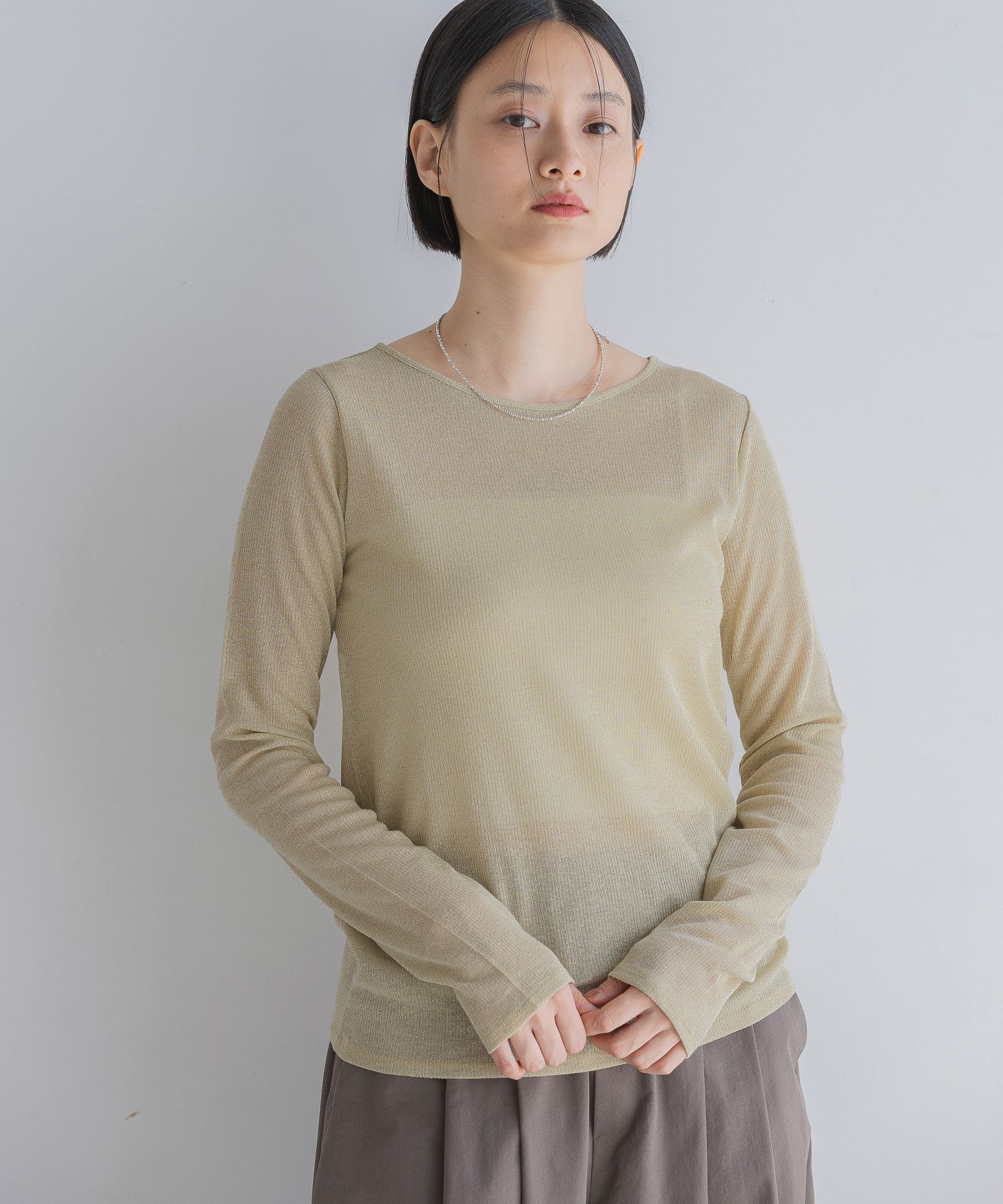 A part by 「ラメリブシアー_長袖」|ニット・セーター|