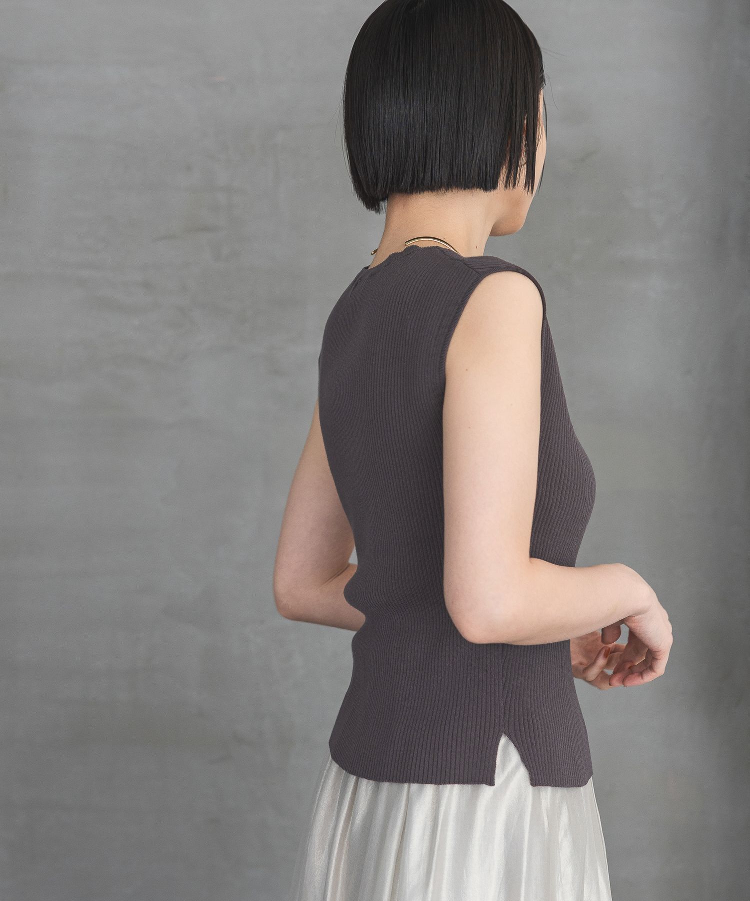 A part by 「アセテートニットタンクノースリーブ」|ニット・セーター|