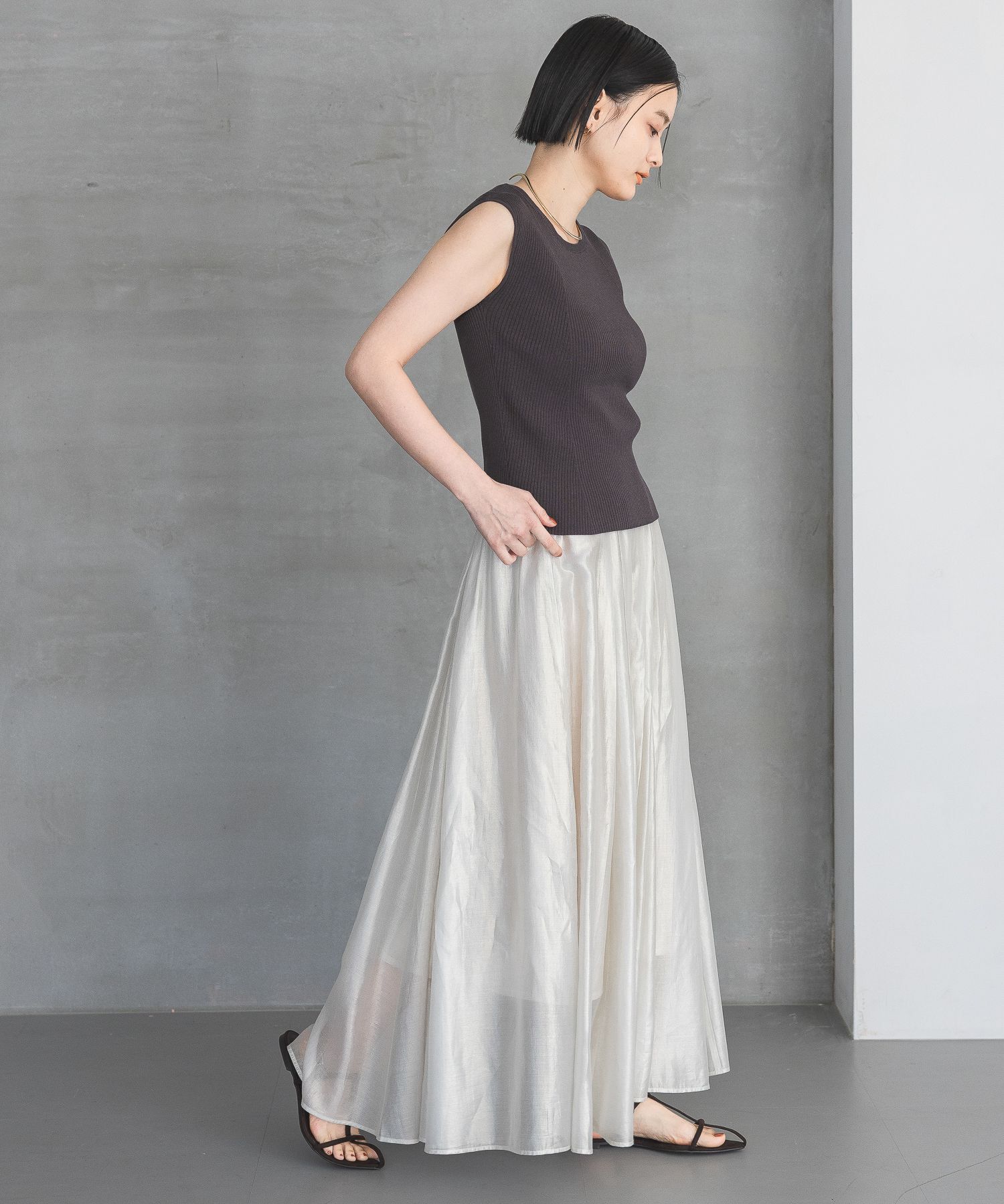 A part by 「アセテートニットタンクノースリーブ」|ニット・セーター|