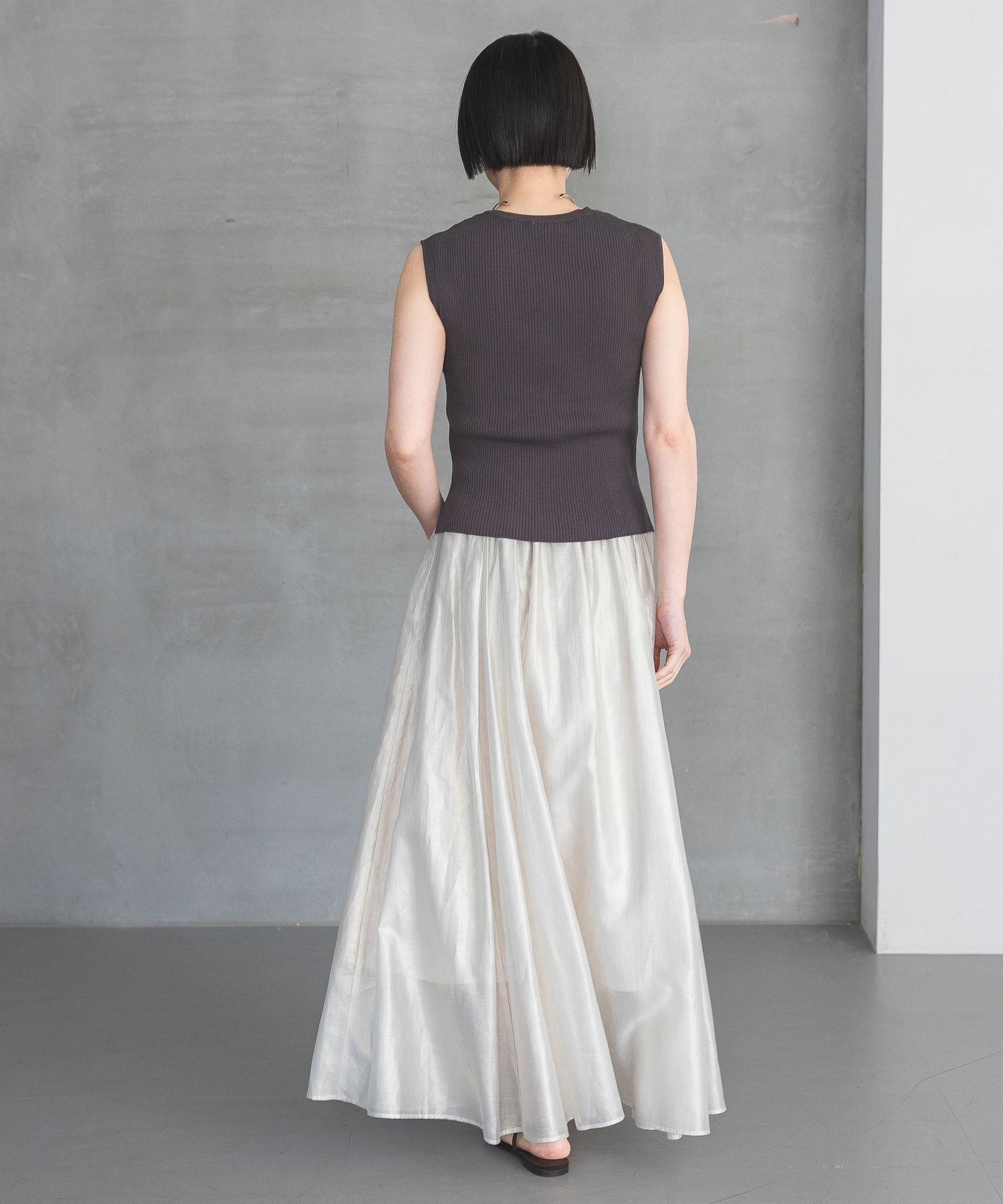 A part by 「アセテートニットタンクノースリーブ」|ニット・セーター|