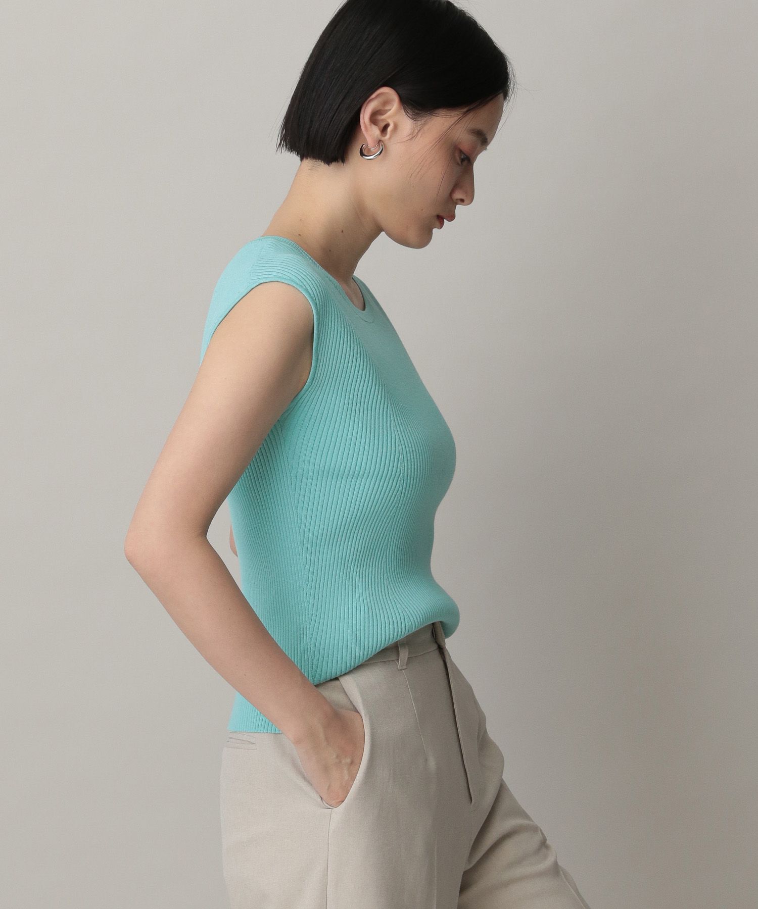 A part by 「アセテートニットタンクノースリーブ」|ニット・セーター|