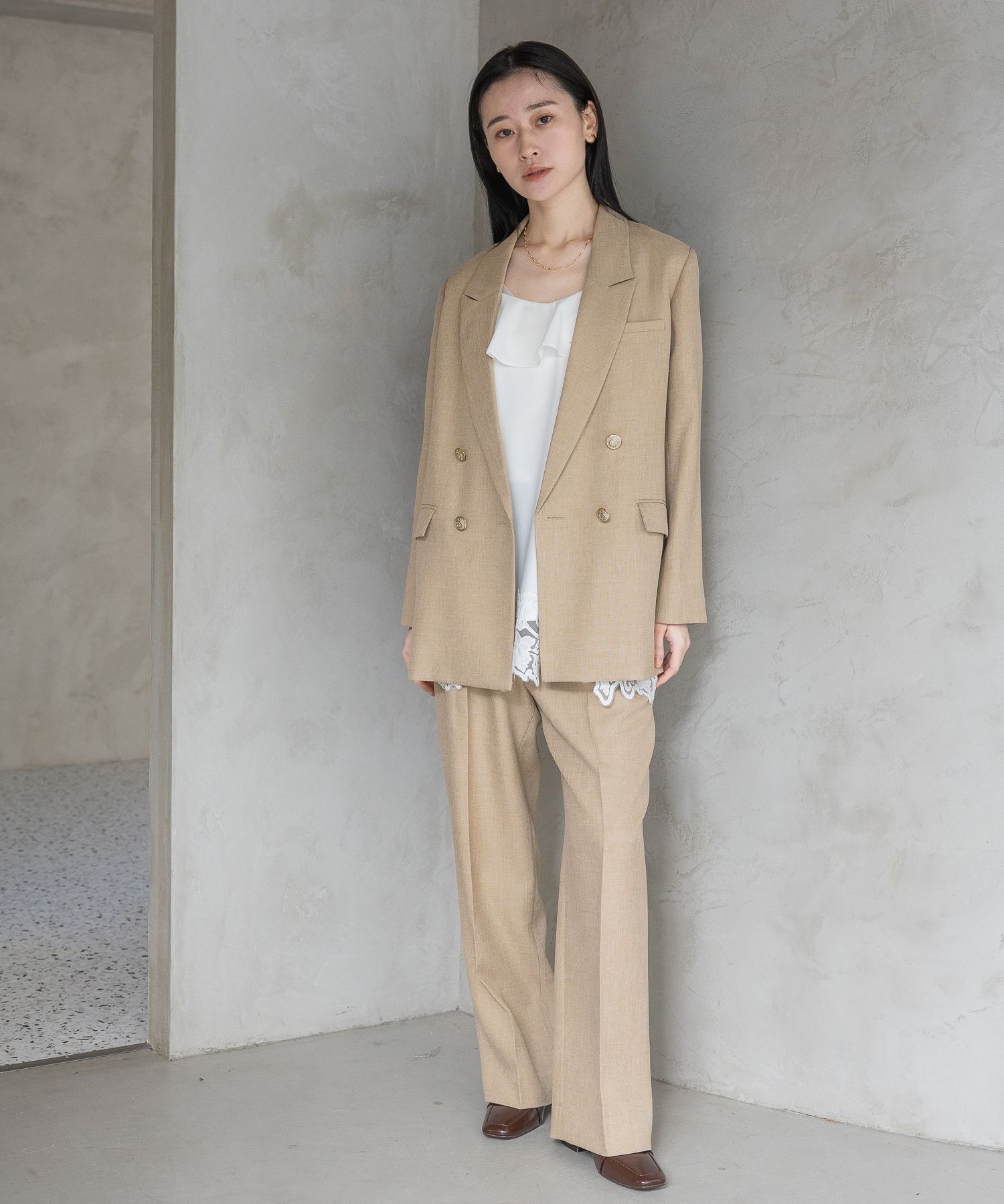 A part by 「【セットアップ着用可能】LNTストレートパンツ」|チノ|