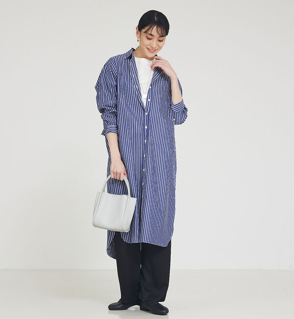 collex「【Alltid】スーピマコットンシャツワンピース」|ワンピース|