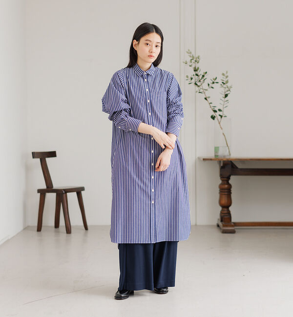 collex「【Alltid】スーピマコットンシャツワンピース」|ワンピース|