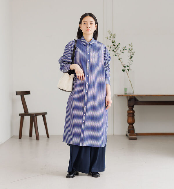 collex「【Alltid】スーピマコットンシャツワンピース」|ワンピース|