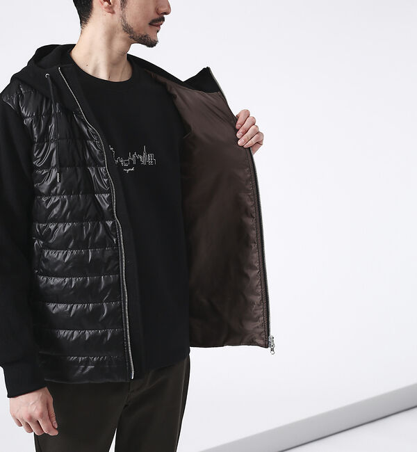 ABAHOUSE「【パデット&times;メルトン】スポーティー フード ブルゾン」|ブルゾン・スタジャン|