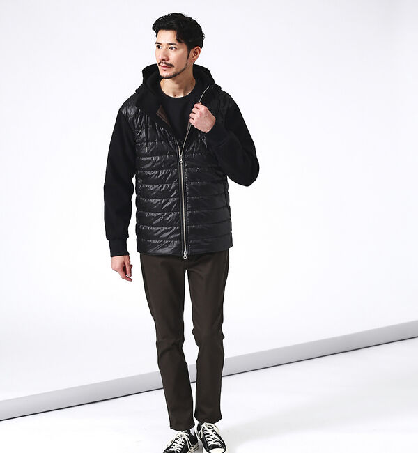 ABAHOUSE「【パデット&times;メルトン】スポーティー フード ブルゾン」|ブルゾン・スタジャン|