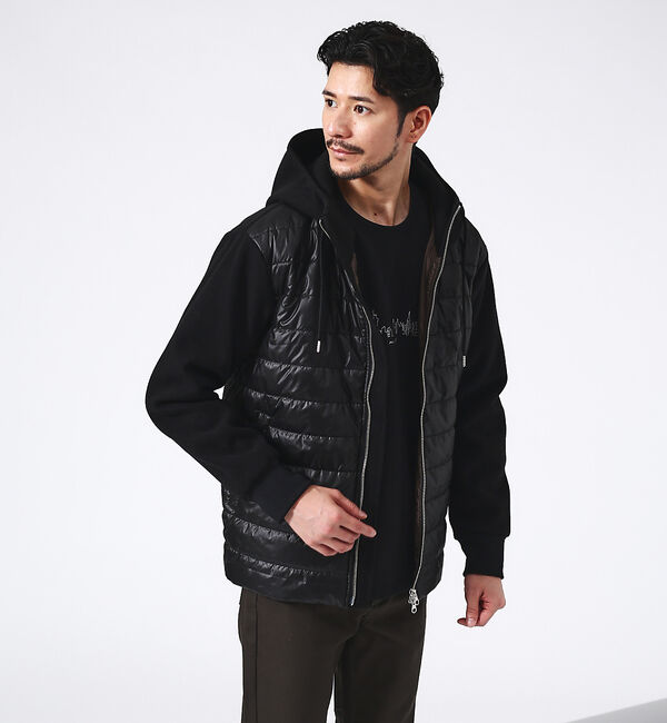 ABAHOUSE「【パデット&times;メルトン】スポーティー フード ブルゾン」|ブルゾン・スタジャン|