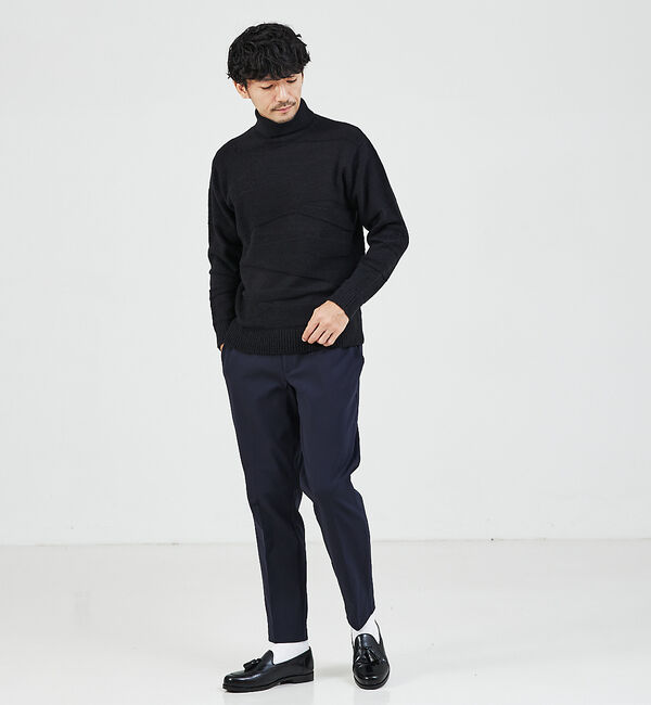 ABAHOUSE「【スポンジタッチ】シャドーカモフラ タートルネック ニット」|ニット・セーター|