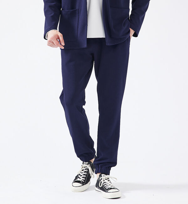 ABAHOUSE「【セットアップ対応】ハイストレッチ ジョーゼット ジョガーパンツ」|その他|ネイビー