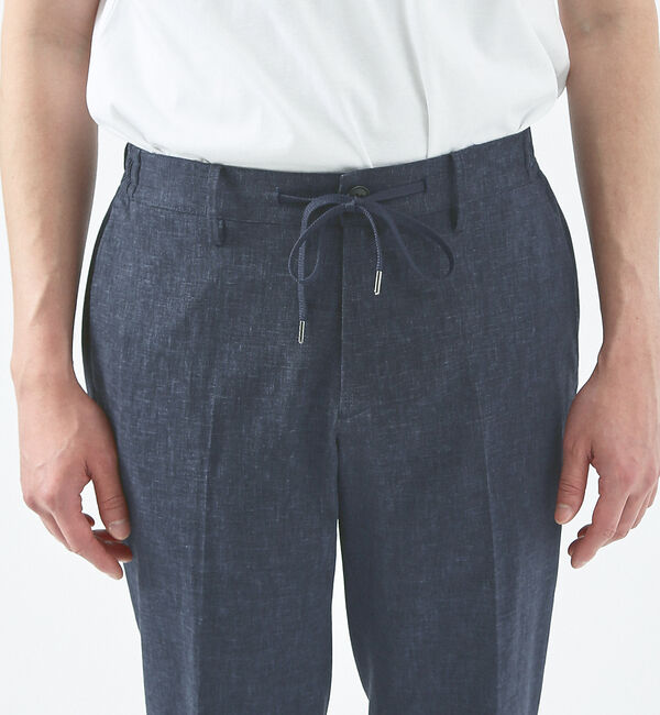 ABAHOUSE「【ブルー＆イエロー】ソロストレッチ リネン テーパード パンツ / スラックス」|その他|