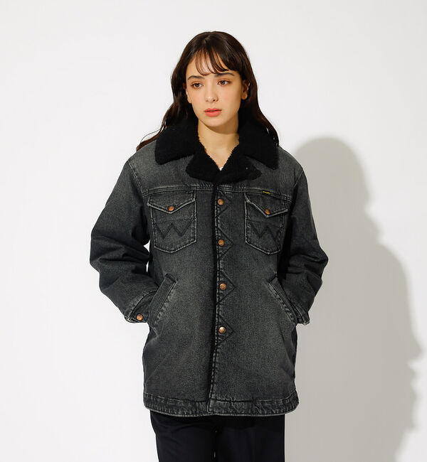 ABAHOUSE「Wrangler/ラングラー BLACK Denim Boa Coat/オーバー」|その他|