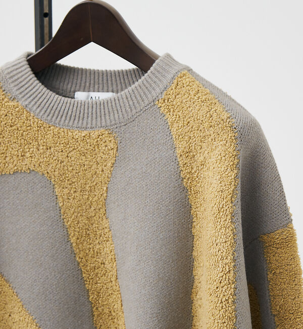 ABAHOUSE「【AH ABAHOUSE】ゼブラジャガード ニット」|ニット・セーター|