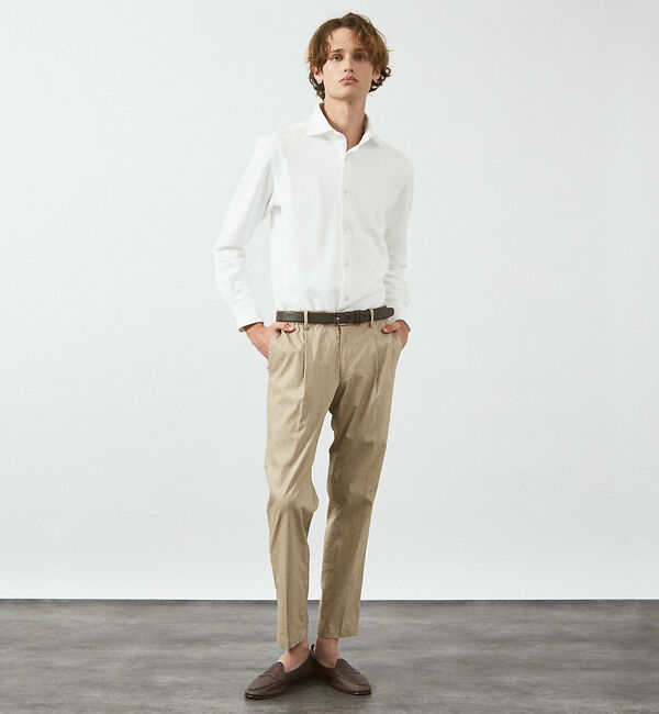 ABAHOUSE「【FLEX SHIRTS】COOLMAX EcoMade ダブルピケ ジャージシ」|シャツ・ブラウス|