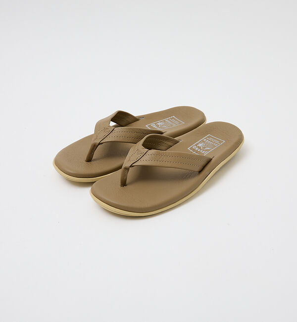 ABAHOUSE「【ISLAND SLIPPER / アイランドスリッパ】スムースレザー トングサ」|サンダル|ベージュ