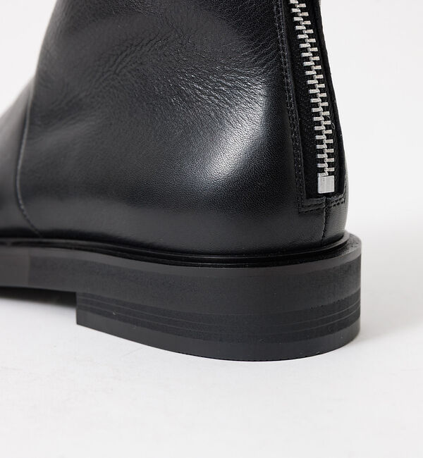 alfredoBANNISTER「【ソフトレザー】ドレープ ロング バックジップ ブーツ」|ショートブーツ|