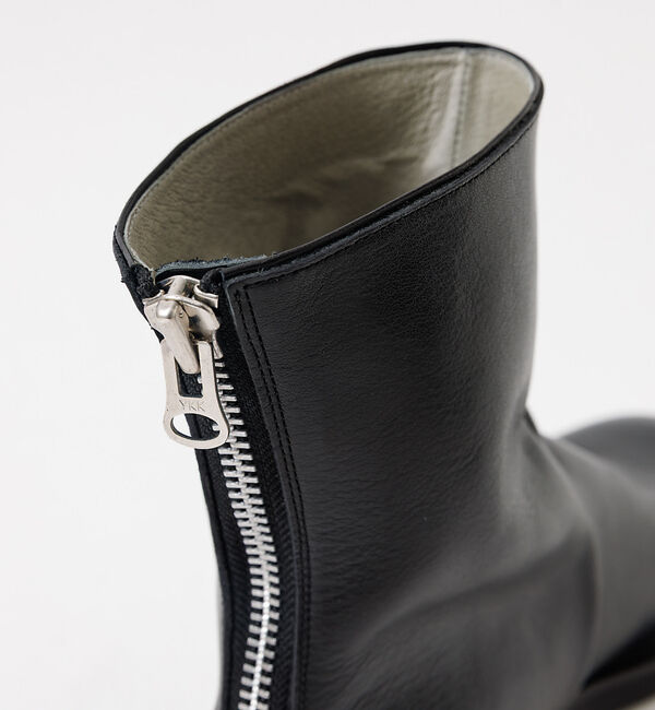 alfredoBANNISTER「【ソフトレザー】ドレープ ロング バックジップ ブーツ」|ショートブーツ|