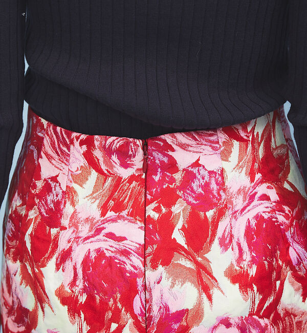 Rouge vif「フラワージャガードタイトスカート」|スカート|