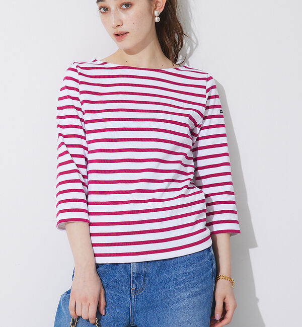 Rouge vif「【CHANTE CLAIR/シャントクレール】ボーダーロンT」|Tシャツ・カットソー|ピンク