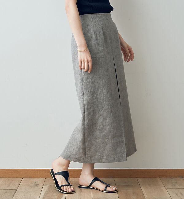 Rouge vif「ラメリネンスリットスカート」|スカート|