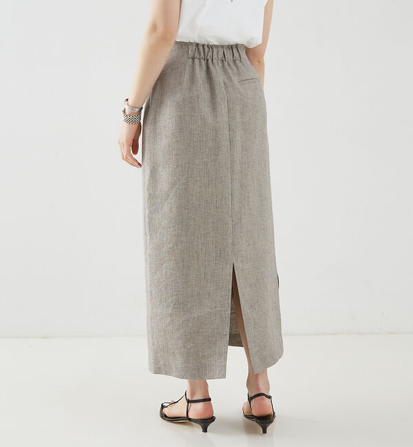 Rouge vif「ラメリネンスリットスカート」|スカート|