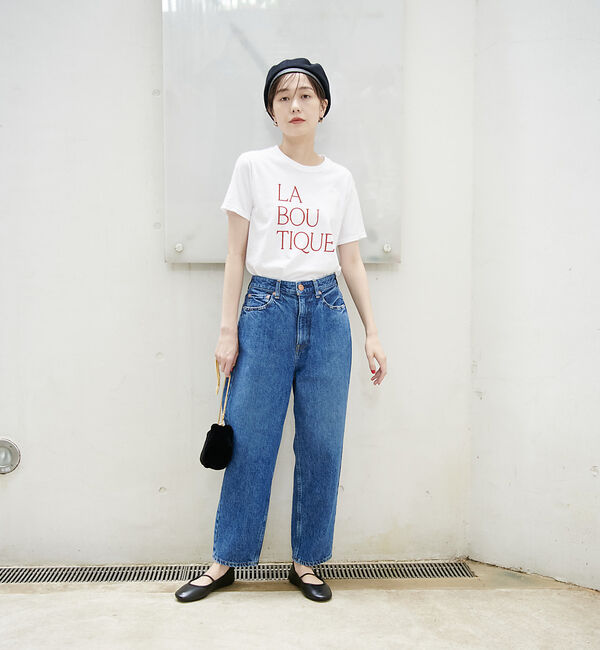 Rouge vif「前後ロゴコンパクトT」|Tシャツ・カットソー|