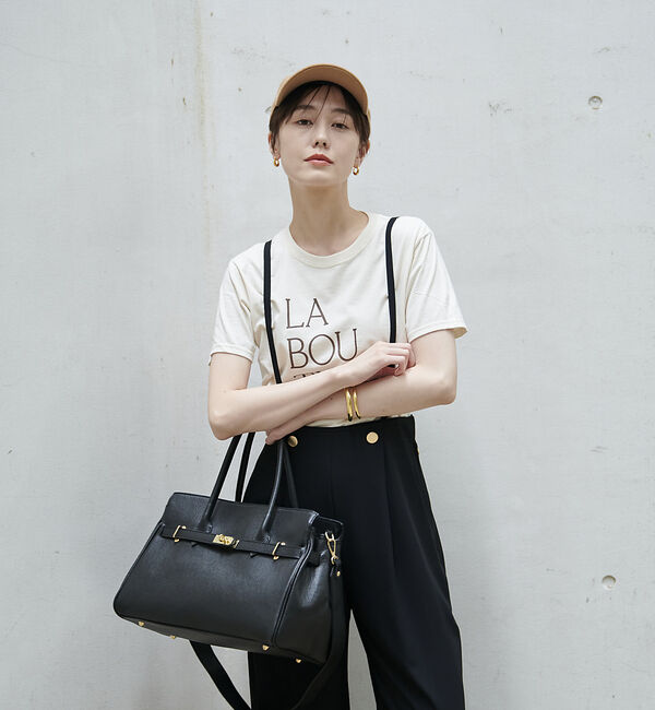 Rouge vif「前後ロゴコンパクトT」|Tシャツ・カットソー|