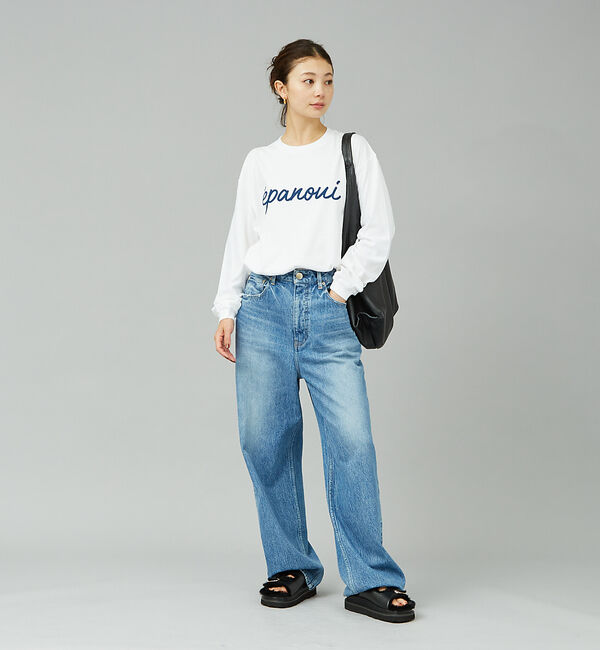 Rouge vif「筆記体ロゴプリントロンT」|Tシャツ・カットソー|