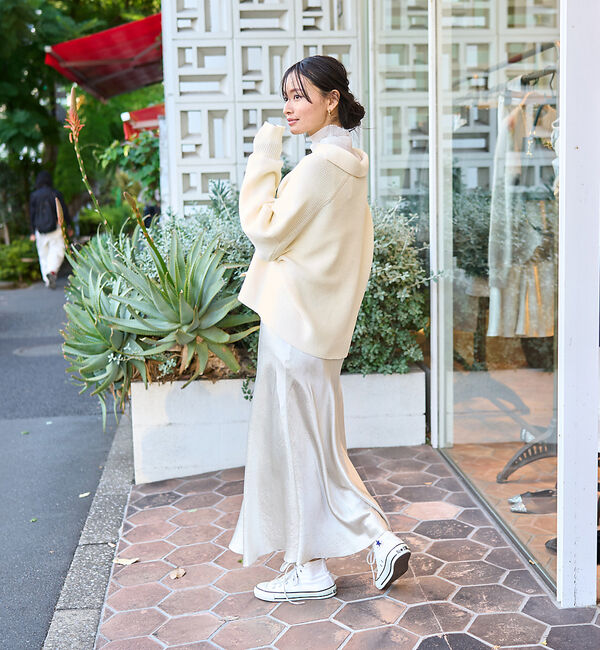 Rouge vif「衿付片畦ニットプルオーバー」|ニット・セーター|