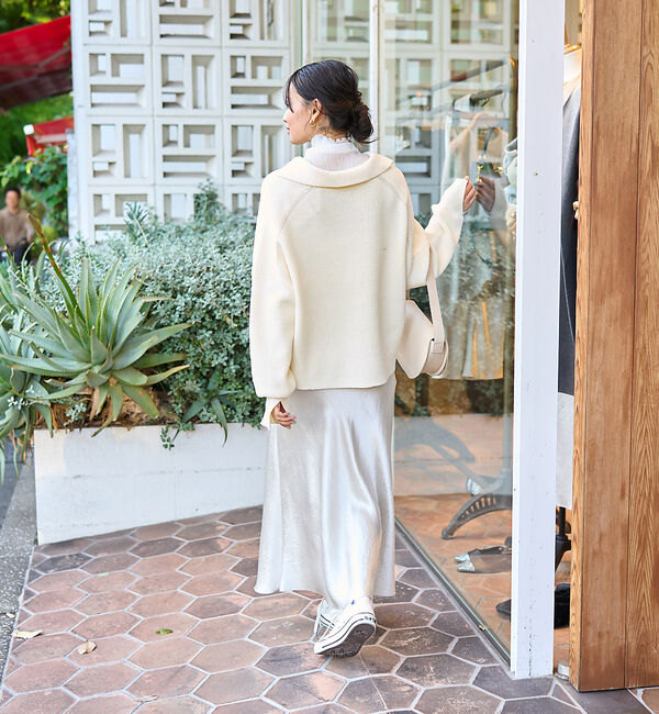 Rouge vif「衿付片畦ニットプルオーバー」|ニット・セーター|