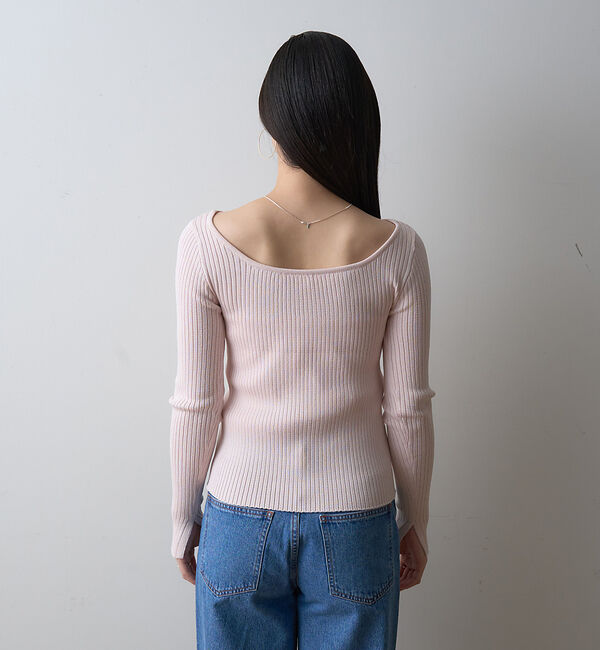 Rouge vif「【一部店舗限定】 カットアウトリブニット」|ニット・セーター|