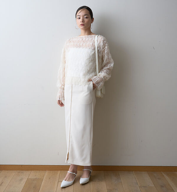 Rouge vif「【一部店舗限定】フロントZIPストレッチハイウエストスカート」|スカート|