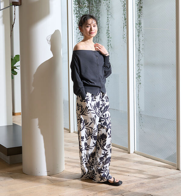 Rouge vif「モノトーンプリントイージーパンツ」|その他|