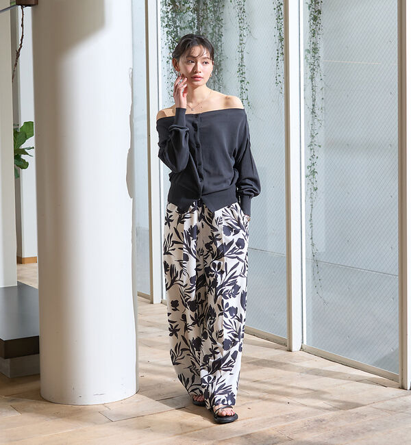 Rouge vif「モノトーンプリントイージーパンツ」|その他|