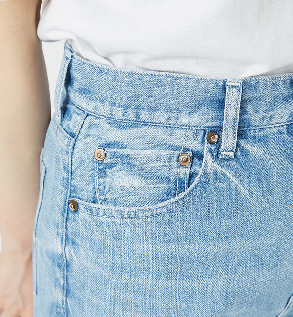 Rouge vif「【RED CARD/レッドカード】Slogan ルーズストレートデニム」|デニム|