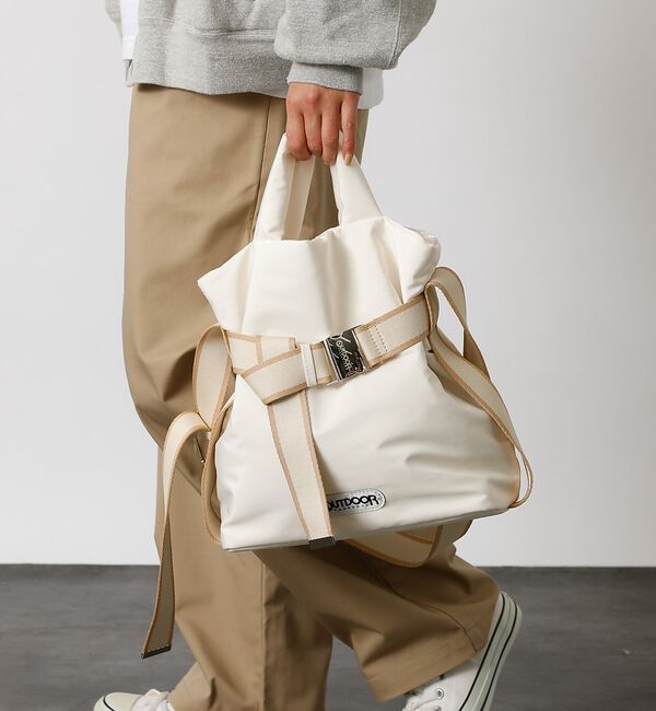 Rouge vif「【OUTDOOR PRODUCTS / アウトドアプロダクツ】2wayTote」|ショルダー・メッセンジャー|アイボリー