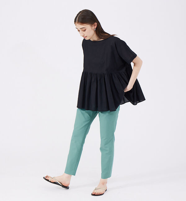 qualite「コットンリネン2WAYストレッチタックパンツ」|その他|