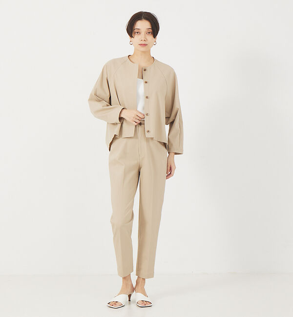 qualite「《セットアップ対応》2WAYストレッチハイウエストテーパードパンツ」|その他|