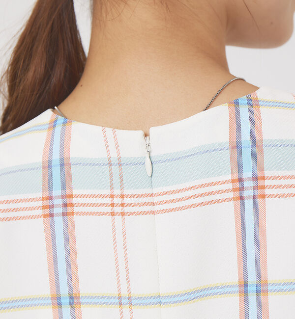 qualite「チェックフレアワンピース」|ワンピース|