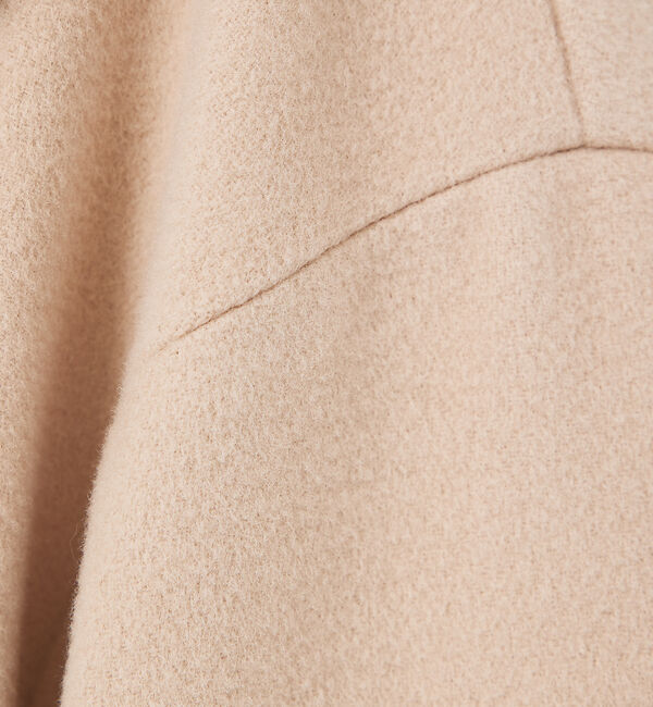 qualite「フーディーコート」|ノーカラーコート|