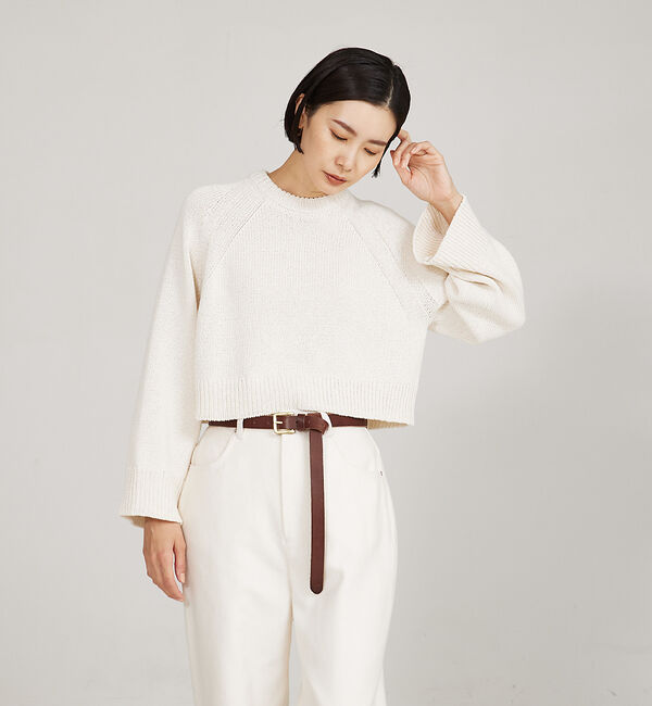 qualite「＜ITALY＞コンパクトローゲージニット」|ニット・セーター|