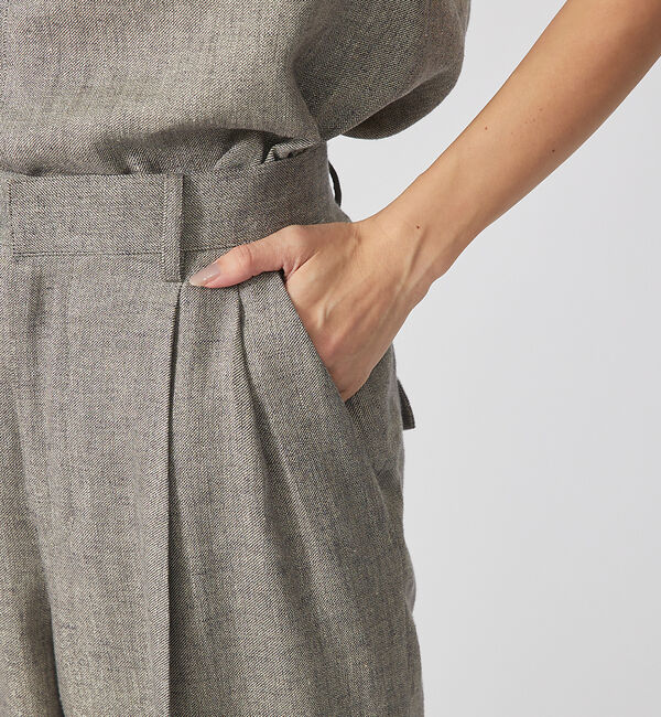 qualite「【セットアップ対応】ラメリネンタックパンツ」|その他|