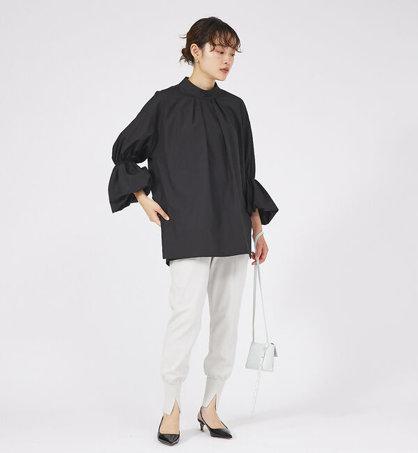 qualite「コットンギャザーパフシャツ」|シャツ・ブラウス|