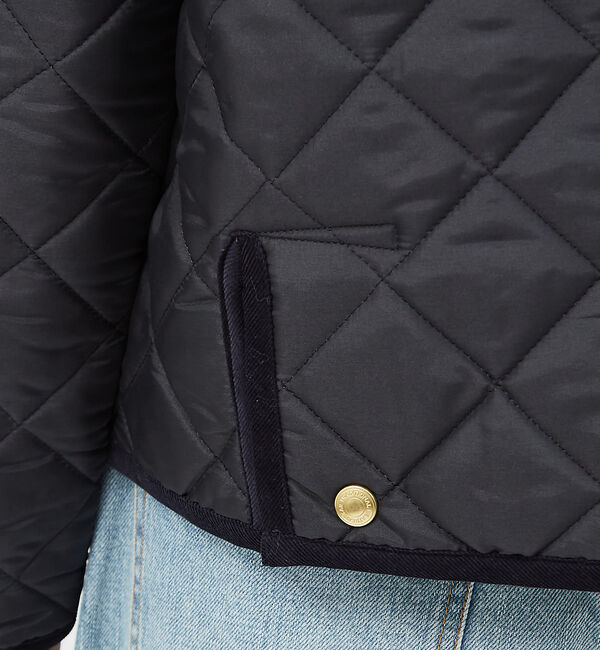 qualite「【TRADITIONAL WEATHERWEAR】キルティングノーカラーブルゾン」|ブルゾン・スタジャン|